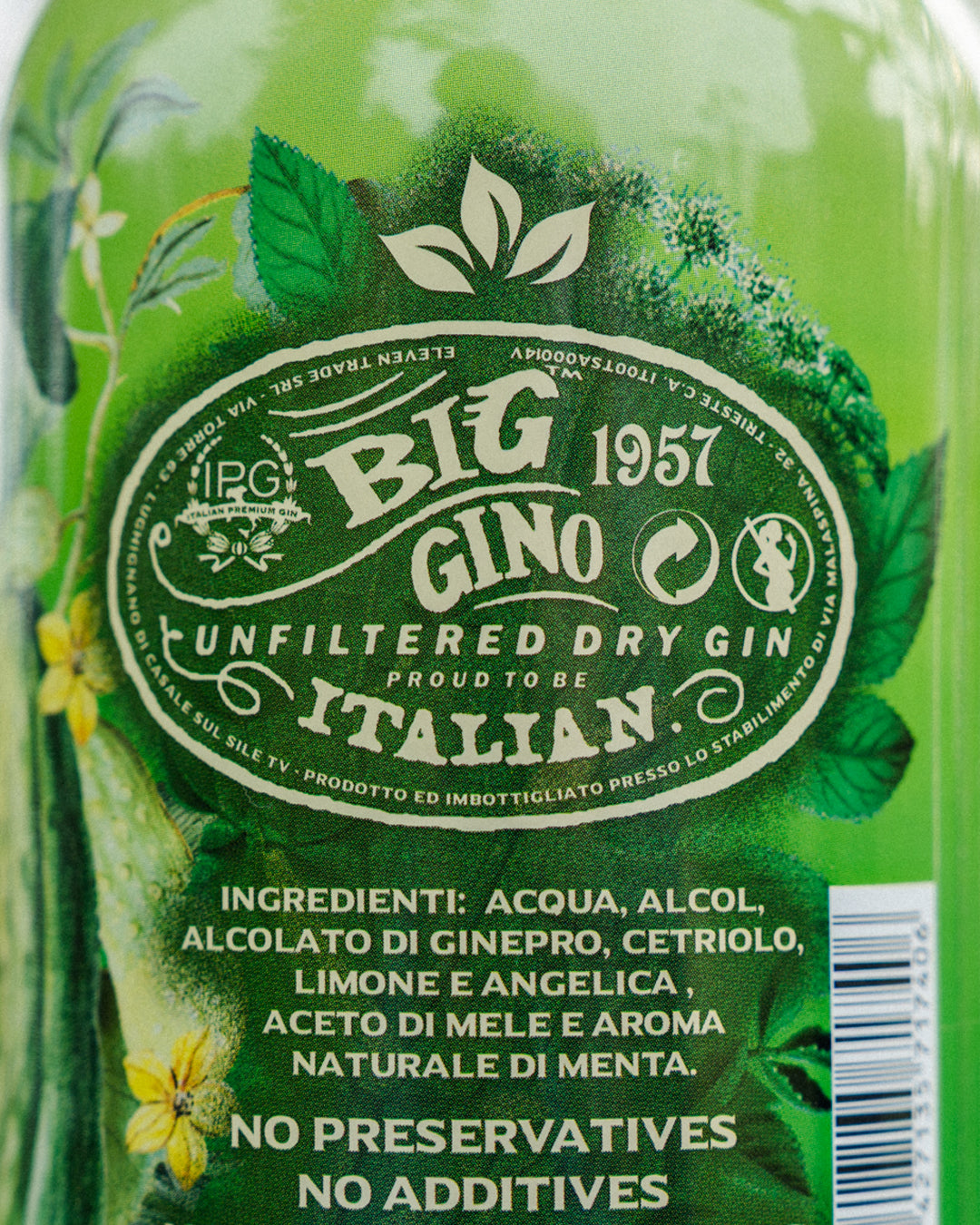 Gin Big Gino Pepino Loco – Con Cetriolo e Limoni Pugliesi (1L)
