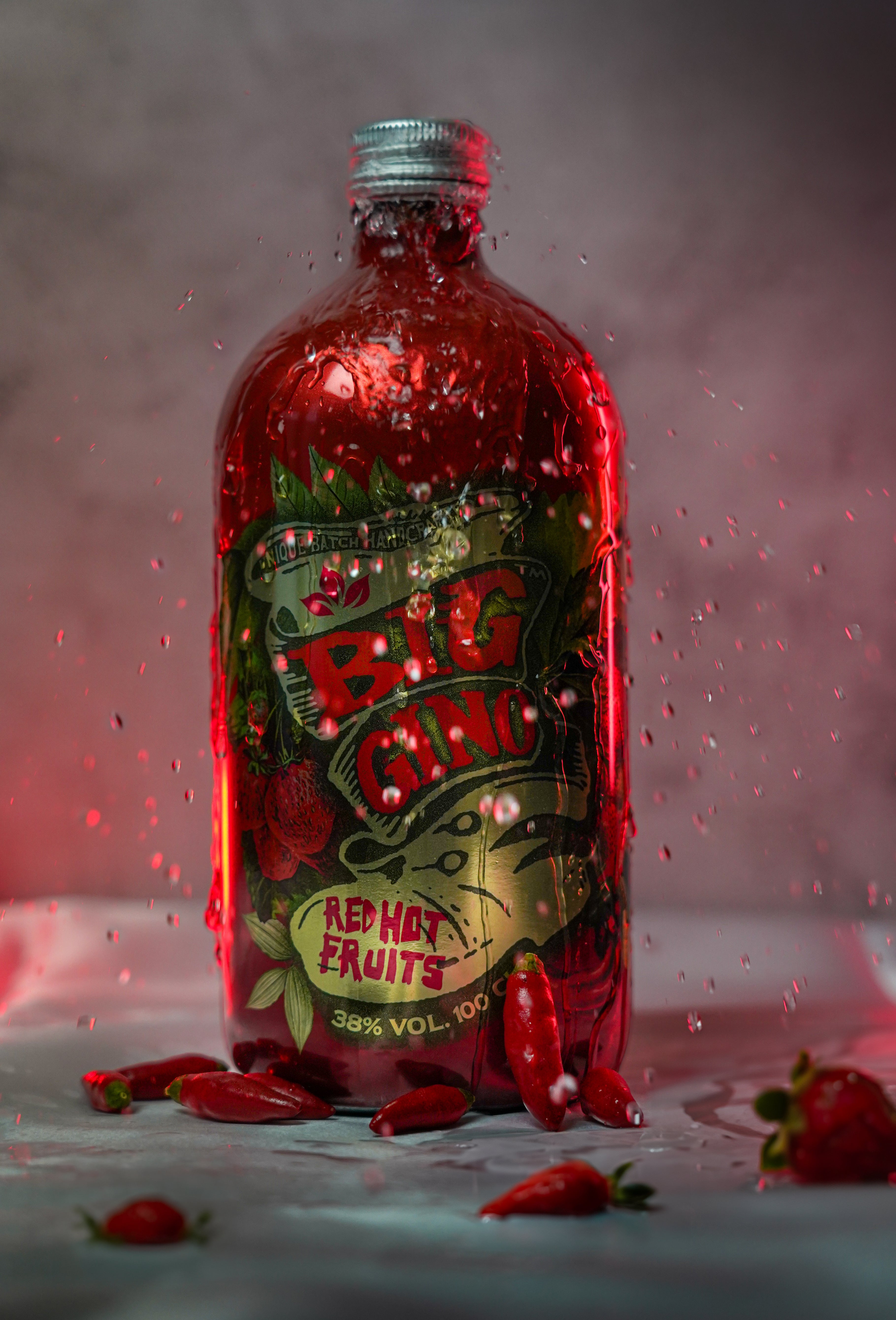 Gin Big Gino Red Hot Fruits – Con Fragola e Peperoncino (1L)
