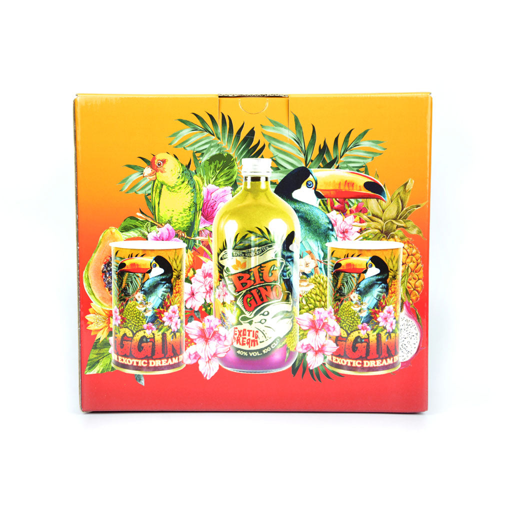 Confezione bundle Big Gino Exotic Dream, gin e jar in metallo 500ml