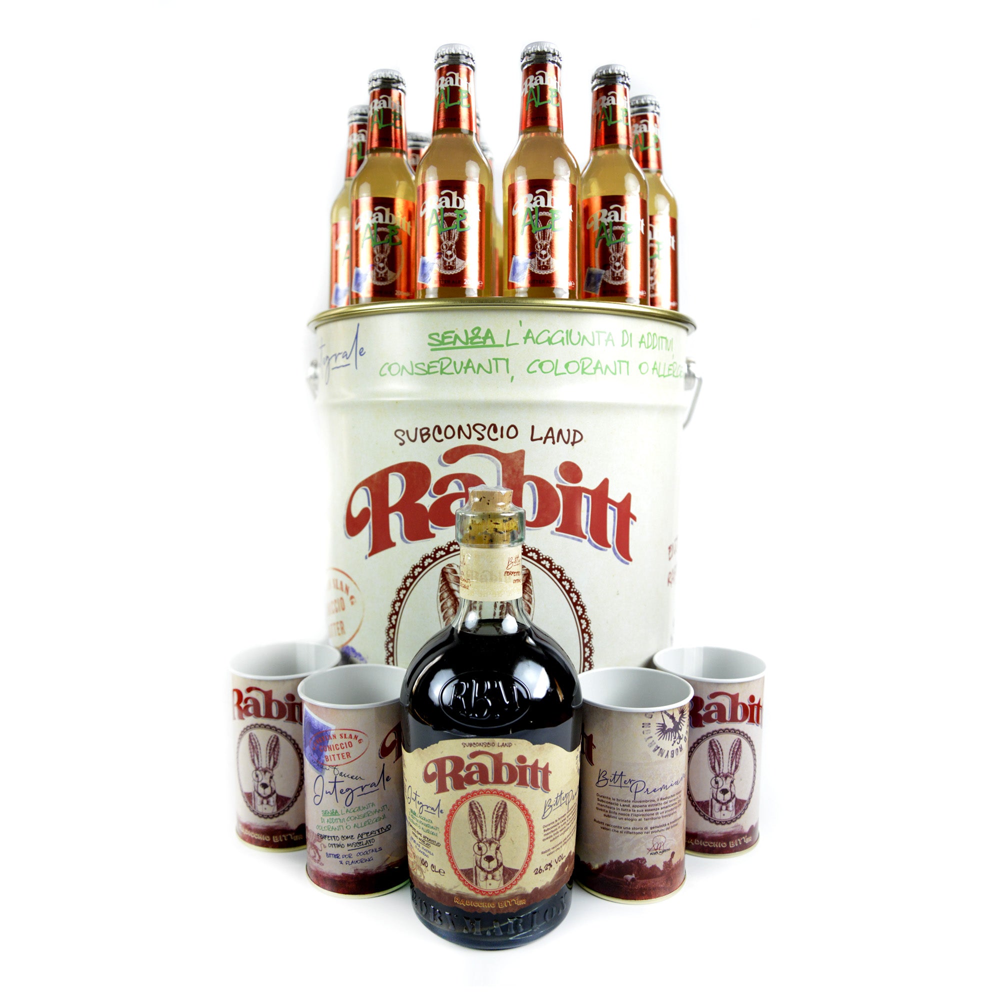 Rabitt Pouf Box Regalo: Bundle Esclusivo con Rabitt Bitter, Ale e Accessori